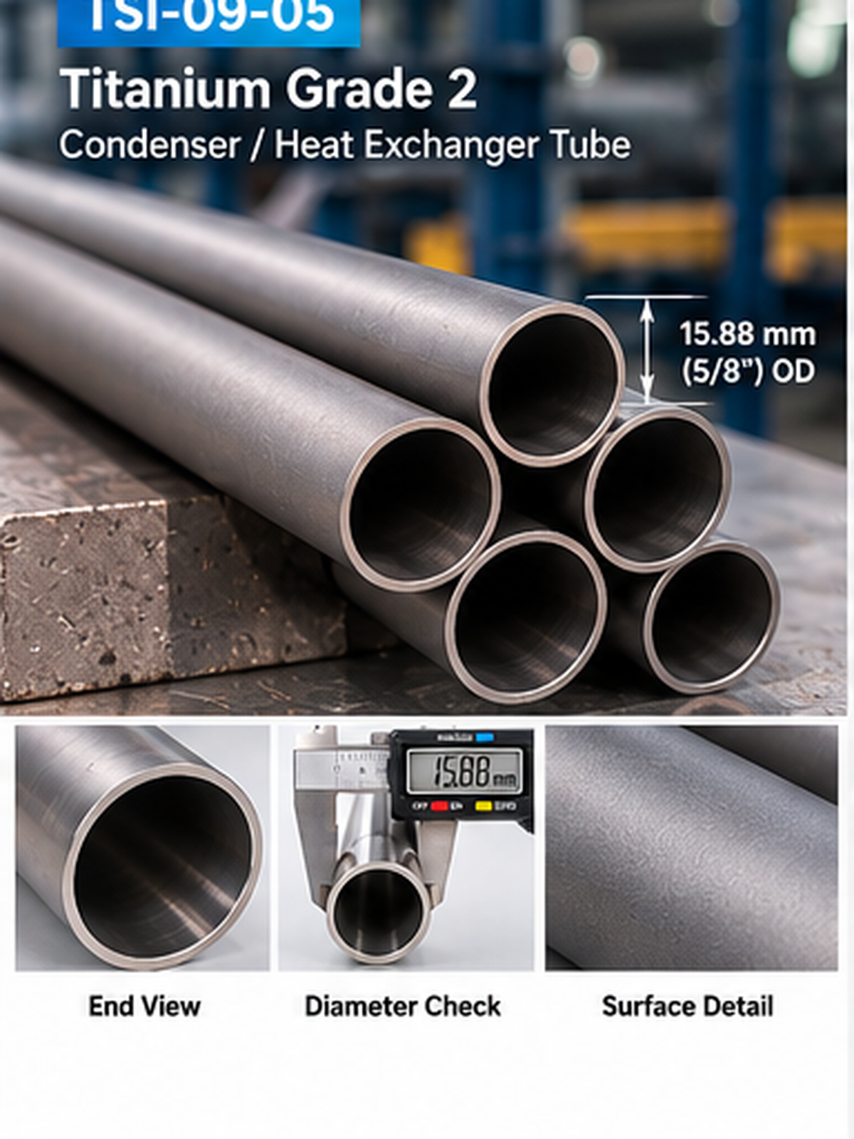 TSI-09-05 Titanium Grade 2 Condenser Tubing