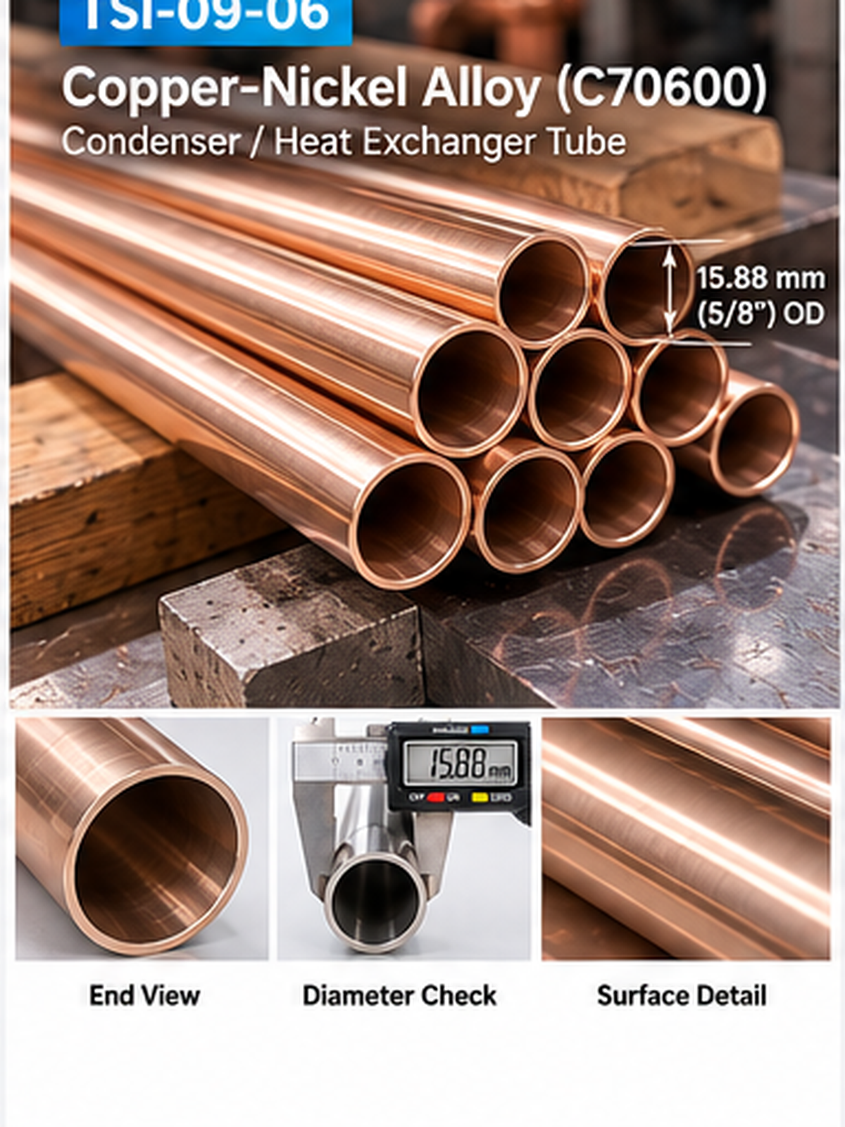 TSI-09-06 Copper-Nickel Alloy Condenser Tubing