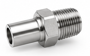 Weld connector male pipe